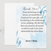 Bedankkaart voor het bijwonen van een bruiloft (Voorkant / Achterkant)