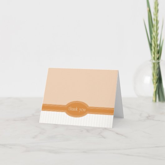 Bedankkaart voor Huwelijk of Bruidsfeest, Oranje (Voorkant)