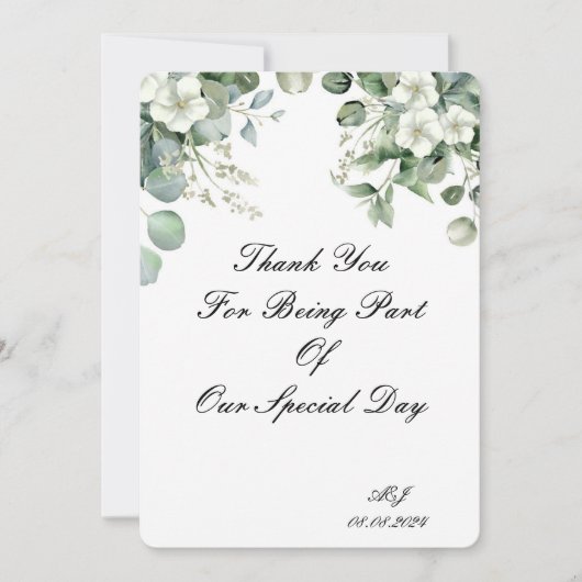 BEDANKKAART VOOR HUWELIJK SAVE THE DATE (Voorkant)