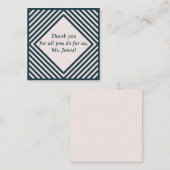 Bedankkaart voor leraar notitiekaartje (Voorkant / Achterkant)