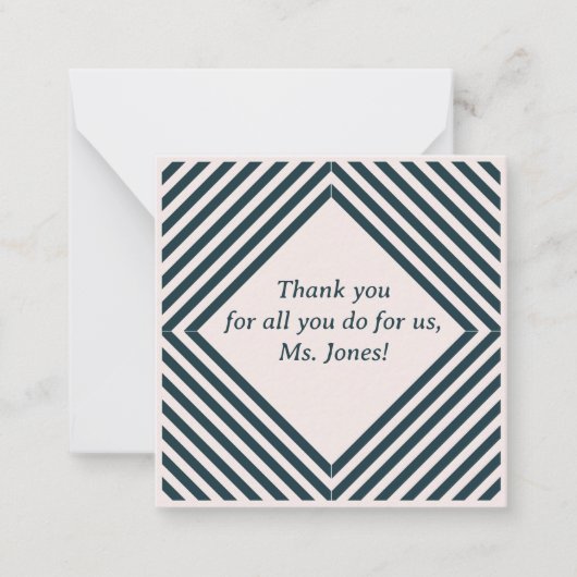 Bedankkaart voor leraar notitiekaartje (Voorkant)
