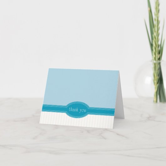 Bedankkaart voor Trouwdag of Bruidsfeest, Aqua (Voorkant)