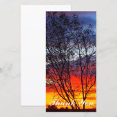 Bedankkaart - zonsondergang (Voorkant / Achterkant)