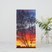 Bedankkaart - zonsondergang (Staand voorkant)