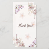 Bedankkaartje Aquarel Bloemendesign Bedankkaart (Voorkant / Achterkant)