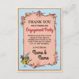 Bedankkaartje Engagement Wonderland Konijn Bedankkaart