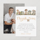 Bedankkaartje – Het vergt een dorp babyfeestje Bedankkaart (Voorkant / Achterkant)