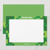 Bedankkaartje Pixelated Gamer Feestje Bedankkaart (Voorkant / Achterkant)