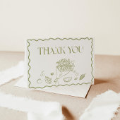 Bedankkaartje Rechtstreeks van de Markt Bruidsfees Bedankkaart