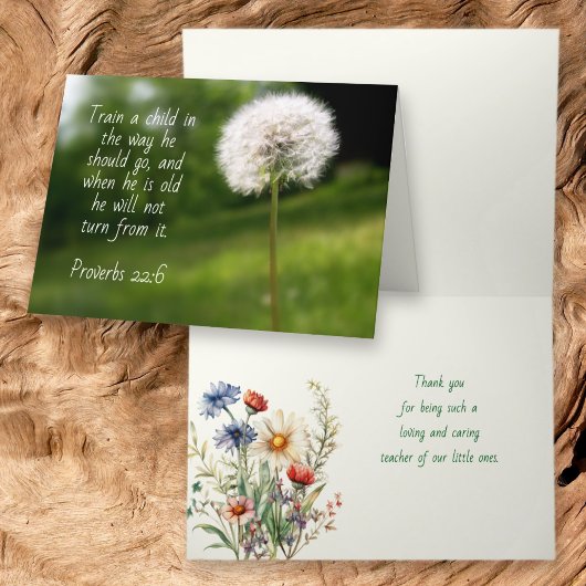Bedankkaartje voor religieuze leraren bedankkaart