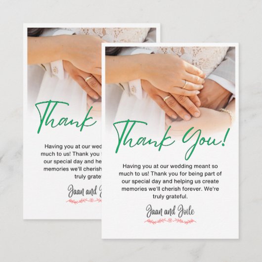 Bedankkaartjes Bedankkaart (Voorkant / Achterkant)