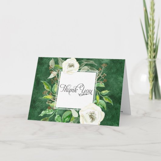 Bedankkaartjes Bruidsbruiloft Boho Bladkrans Bedankkaart (Voorkant)