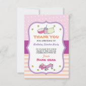 Bedankkaartjes Slapover Feestje Verjaardag Slaapfe Kaart (Voorkant)