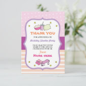 Bedankkaartjes Slapover Feestje Verjaardag Slaapfe Kaart (Staand voorkant)