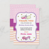 Bedankkaartjes Slapover Feestje Verjaardag Slaapfe Kaart (Voorkant / Achterkant)