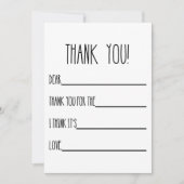 Bedankkaartjes voor kinderen bedankkaart (Voorkant)