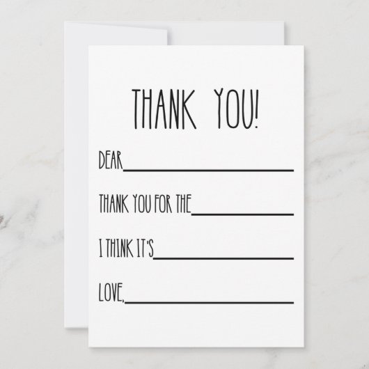 Bedankkaartjes voor kinderen bedankkaart (Voorkant)