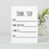 Bedankkaartjes voor kinderen bedankkaart (Staand voorkant)