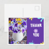 Bedankkingskaart per post briefkaart (Voorkant / Achterkant)