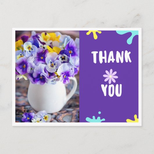 Bedankkingskaart per post briefkaart (Voorkant)