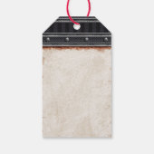 Bedanklabel met metalen raster en klinknagels cadeaulabel (Achterkant)