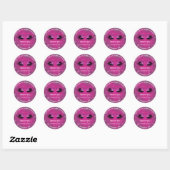 Bedanknaam Boutique wimpers Shop Pink Berry Ronde Sticker (Vel)