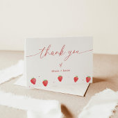 bedankpas | Aardbei Baby shower dank u Bedankkaart