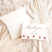 bedankpas | Aardbei Baby shower dank u Bedankkaart