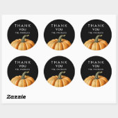 Bedanksticker met pompoen ronde sticker (Vel)