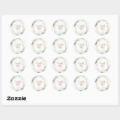 Bedankstickers Goud & Groen Geometrisch Boho Ronde Sticker (Vel)