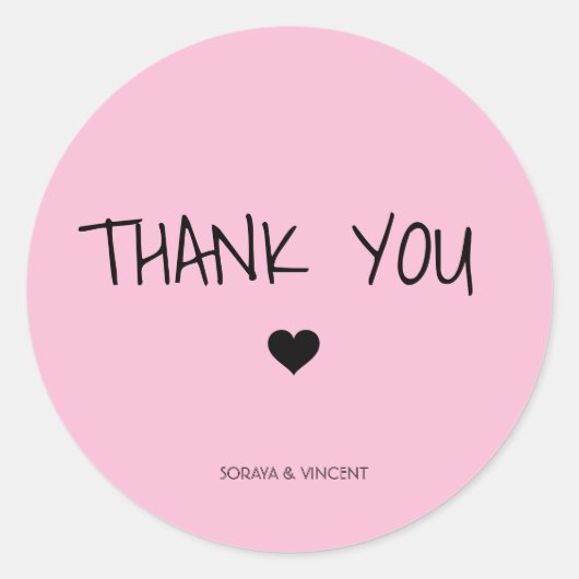 Bedankstickers Ronde Sticker (Voorkant)