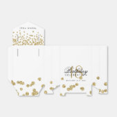 Bedankt 18e Verjaardag Gouden Glitter Confetti Wit Bedankdoosjes (Uitgevouwen)