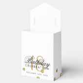Bedankt 18e Verjaardag Gouden Glitter Confetti Wit Bedankdoosjes (Geopend)