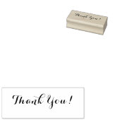 Bedankt 1,4 inch x 0,4 inch houtkunst Rubberstempel (Gestempeld)