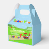 Bedankt 1e verjaardag rode golfkar jongen bedankdoosjes (Voorkant Zijde)