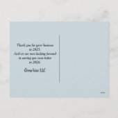 Bedankt 2026 Nieuwjaar Hourglass Feestdagenkaart (Achterkant)