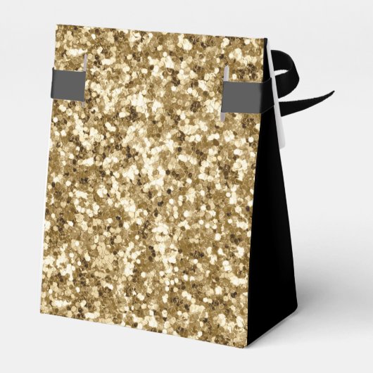Bedankt 21e verjaardag Gouden Glitter Monogram Bedankdoosjes (Achterkant)