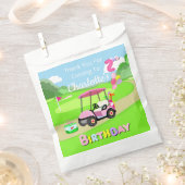 Bedankt 2e verjaardag Polka Dot Pink Girly Golf Bedankzakje (Geknipt)