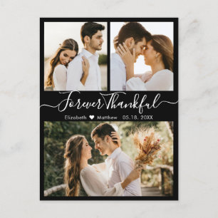 Bedankt 3 Foto Collage Weddenschap Bedankt Briefkaart