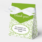 Bedankt 70e verjaardag Groen/Wit Getal Patroon Bedankdoosjes (Voorkant Zijde)