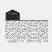 Bedankt 85e zwart/wit willekeurig getallenpatroon bedankdoosjes (Uitgevouwen)