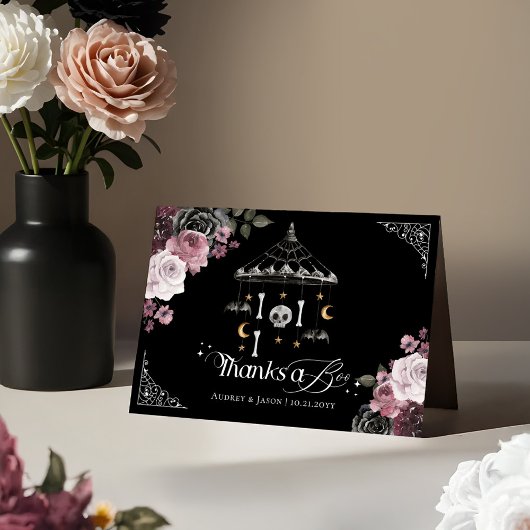 Bedankt a Boo Gothic Skeleton Mobiel Baby shower