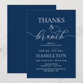 Bedankt a Brunch, Navy Blue Kaart (Voorkant / Achterkant)