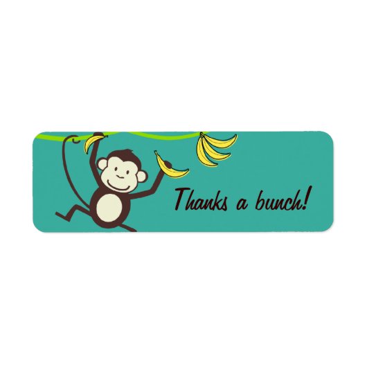 Bedankt a Bunch, apenlabels Etiket (Voorkant)