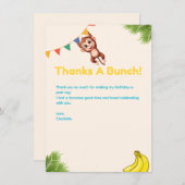 Bedankt a Bunch - Banaan en Aap Bedankt Card (Voorkant / Achterkant)