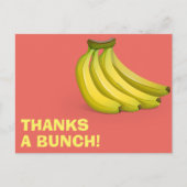 Bedankt A Bunch Bananas | Grappig bedankt Briefkaart (Voorkant)