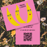 BEDANKT A BUNCH Funny Bananas BESTELLEN BEDANKT QR Visitekaartje<br><div class="desc">Bekijk deze lieve en kleurrijke kunst, met de hand gemaakt door mij voor jou! Voeg je eigen tekst toe aan de voor- en achterkant van deze grappige bedankpas. Perfect om mee te nemen bij bestellingen van klanten. Voeg je eigen tekst toe aan de achterkant en je eigen website aan de...</div>