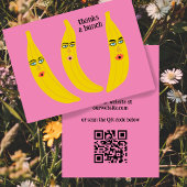 BEDANKT A BUNCH Funny Bananas BESTELLEN BEDANKT QR Visitekaartje