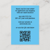 BEDANKT A BUNCH Funny Bananas BESTELLEN BEDANKT QR Visitekaartje (Achterkant)