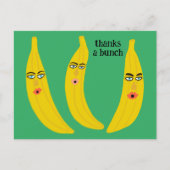 BEDANKT A BUNCH Funny Bananas Dank u wel Briefkaart (Voorkant)
